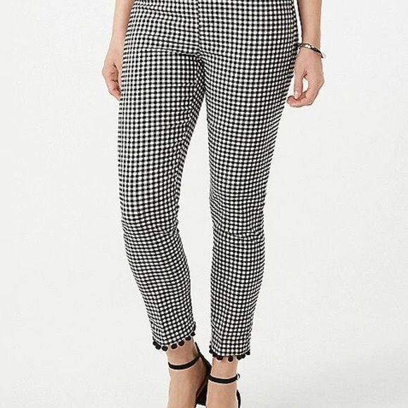 Roz & Ali Pants - Roz & Ali - plaid Pom Pom pants